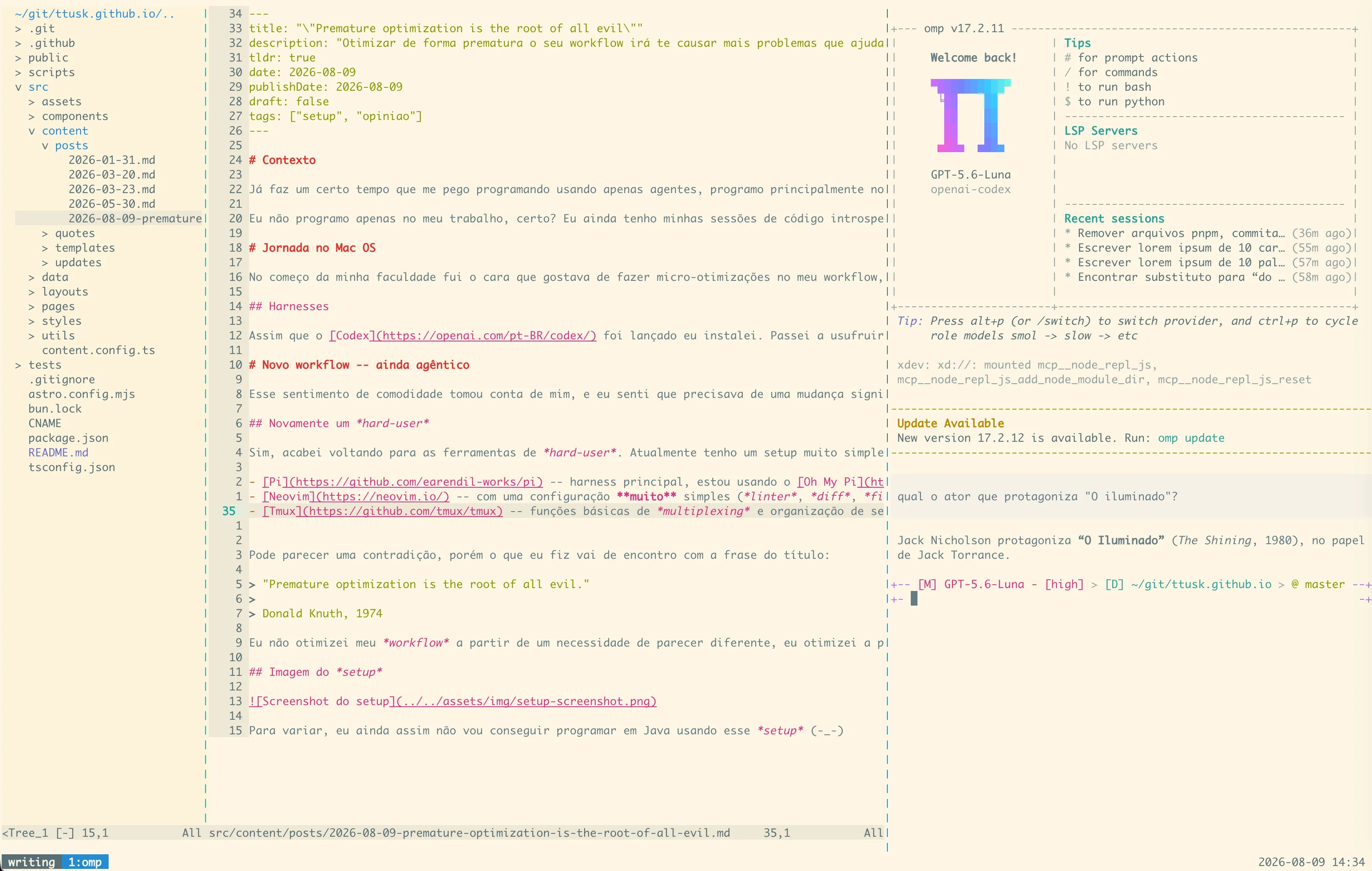 Screenshot do setup